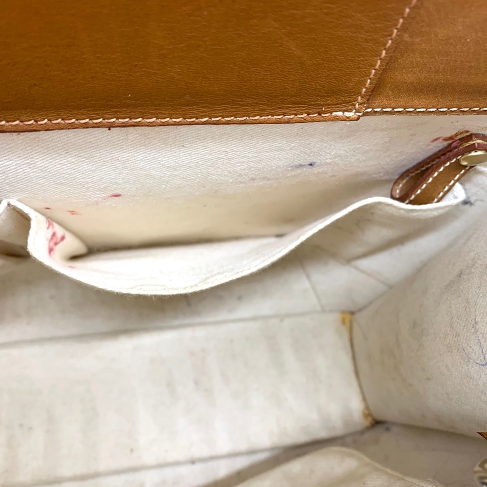 Lancel Bowler Brown Leather Cut Out Handle Bag - Picture 10 of 12